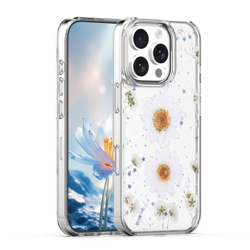 Eternal Bloom Case for iPhone 16 Pro - White Daisy