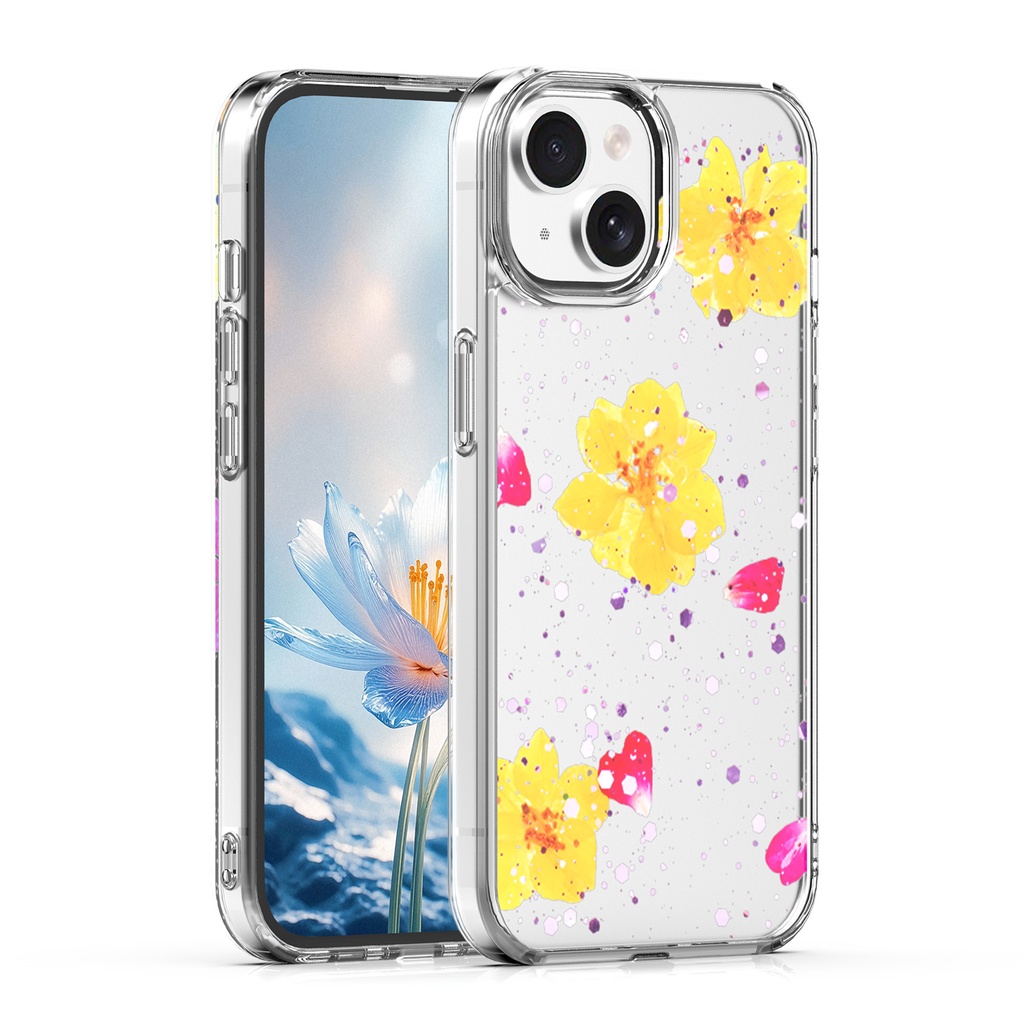Eternal Bloom Case for iPhone 15 - Diagonal Daisy