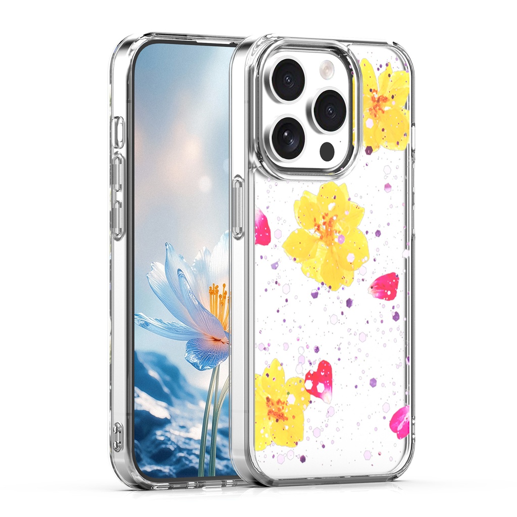 Eternal Bloom Case for iPhone 15 Pro - Diagonal Daisy