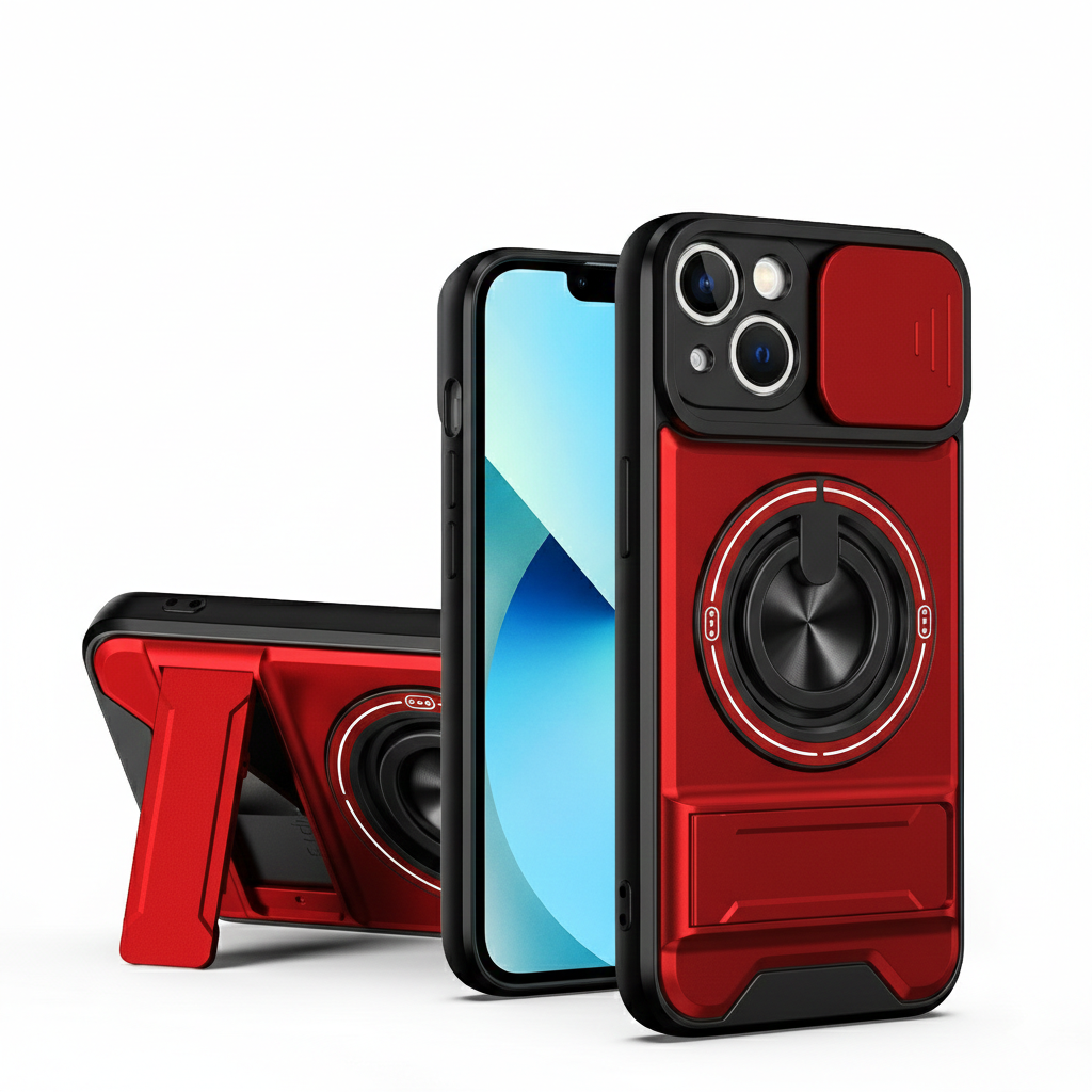 All-In-One Rugged Case for iPhone 13 - Red