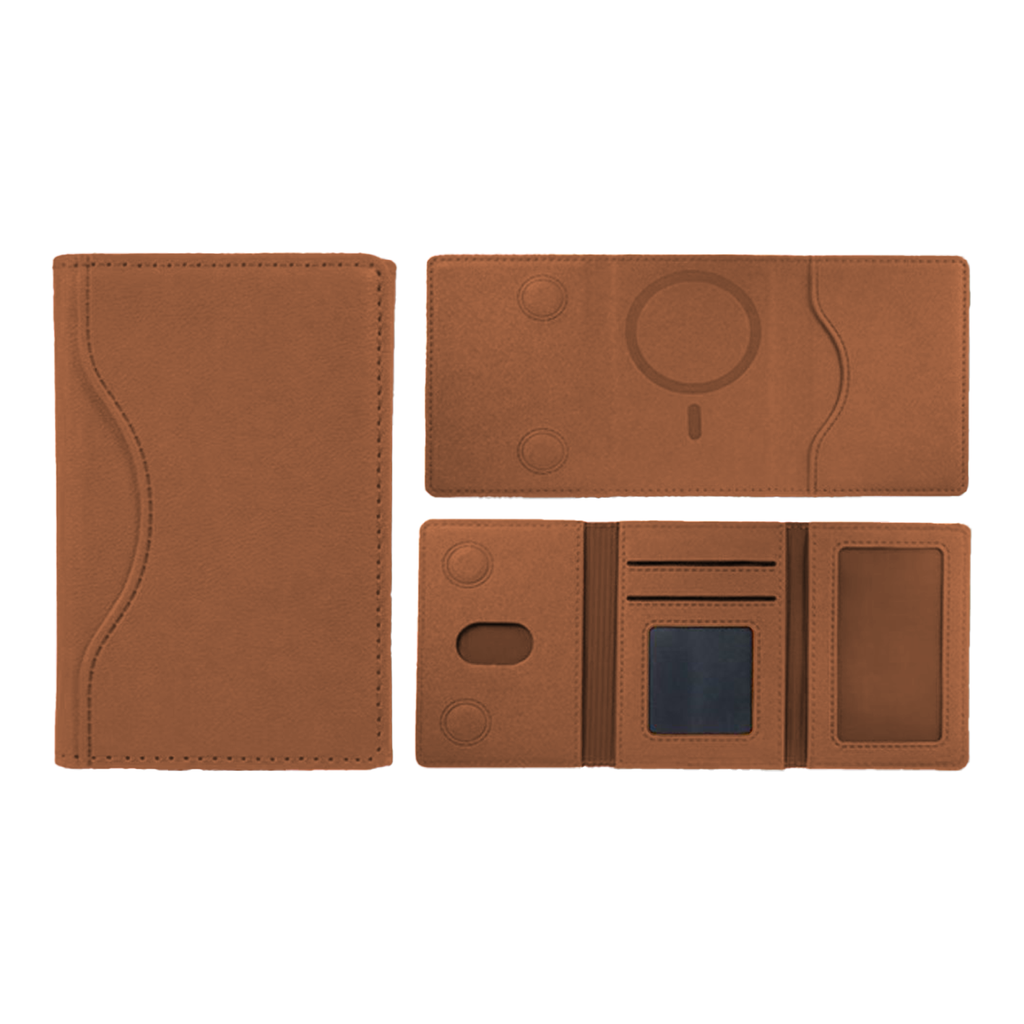 Compartment Card Holder - Brown