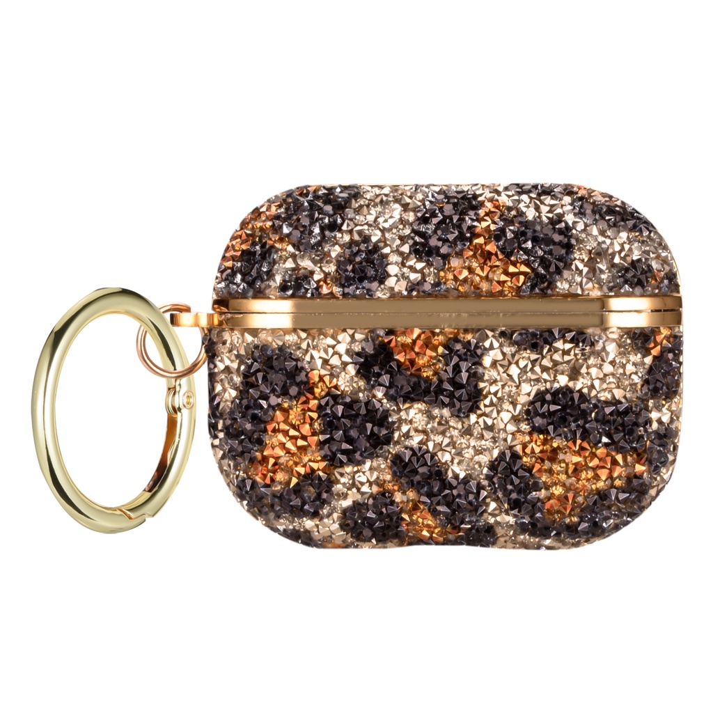 Blinged Leopard Case for AirPods Pro (2nd Gen) - Brown