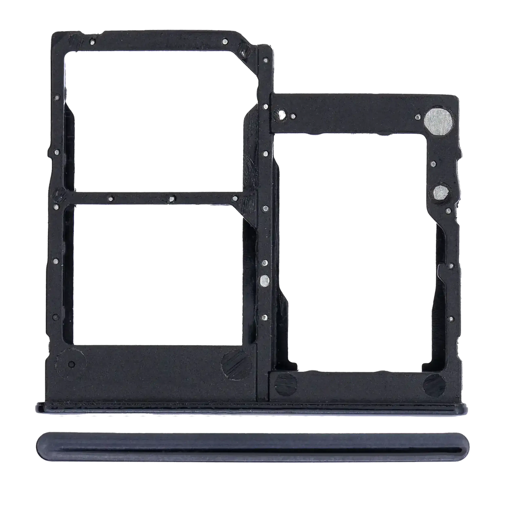 Dual Sim Card Tray For Samsung Galaxy A41 (A415 / 2020) (Prism Crush Black) (Premium)