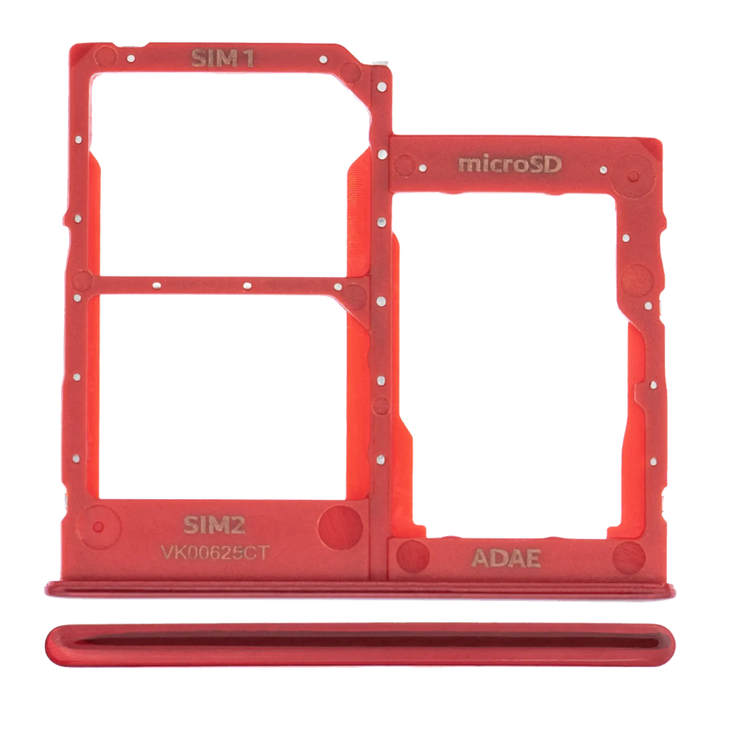 Dual Sim Card Tray For Samsung Galaxy A41 (A415 / 2020) (Prism Crush Red) (Premium)