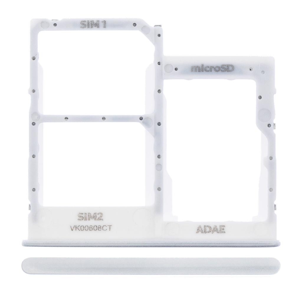 Dual Sim Card Tray For Samsung Galaxy A41 (A415 / 2020) (Prism Crush Silver) (Premium)