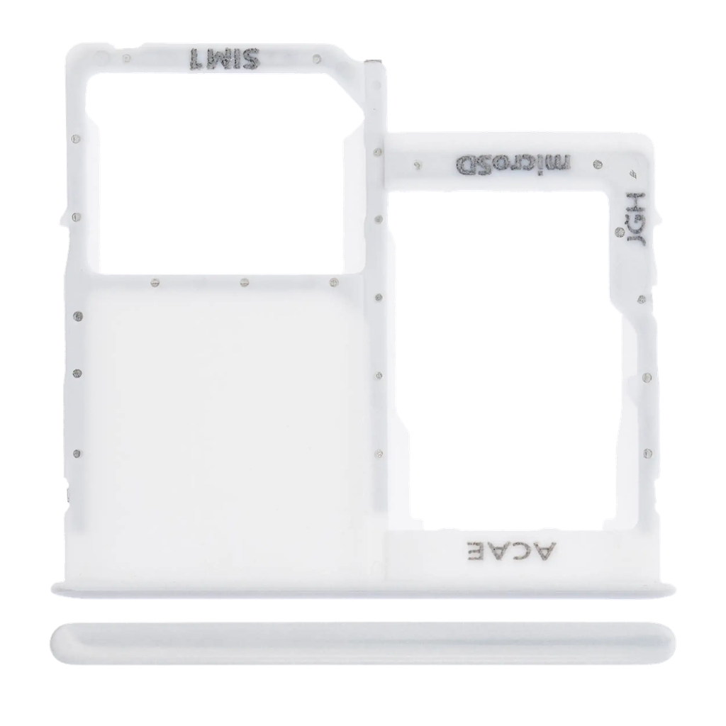 Single Sim Card Tray For Samsung Galaxy A41 (A415 / 2020) (Prism Crush Silver) (Premium)