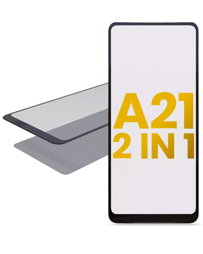 2 in 1 Front Glass + OCA For Samsung Galaxy A21 (A215 / 2020) (Premium)