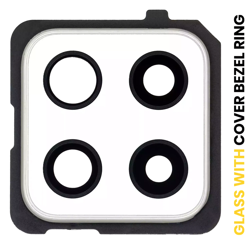Back Camera Lens With Cover Bezel Ring For Samsung Galaxy A42 5G (A426 / 2020) (Prism Dot White) (Premium)