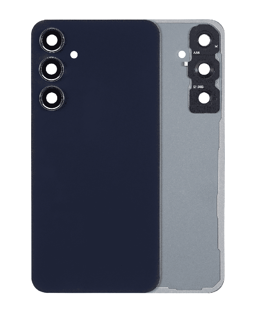 Back Cover Glass With Camera Lens For Samsung Galaxy A55 5G (A556 / 2024) (No Logo) (Navy)