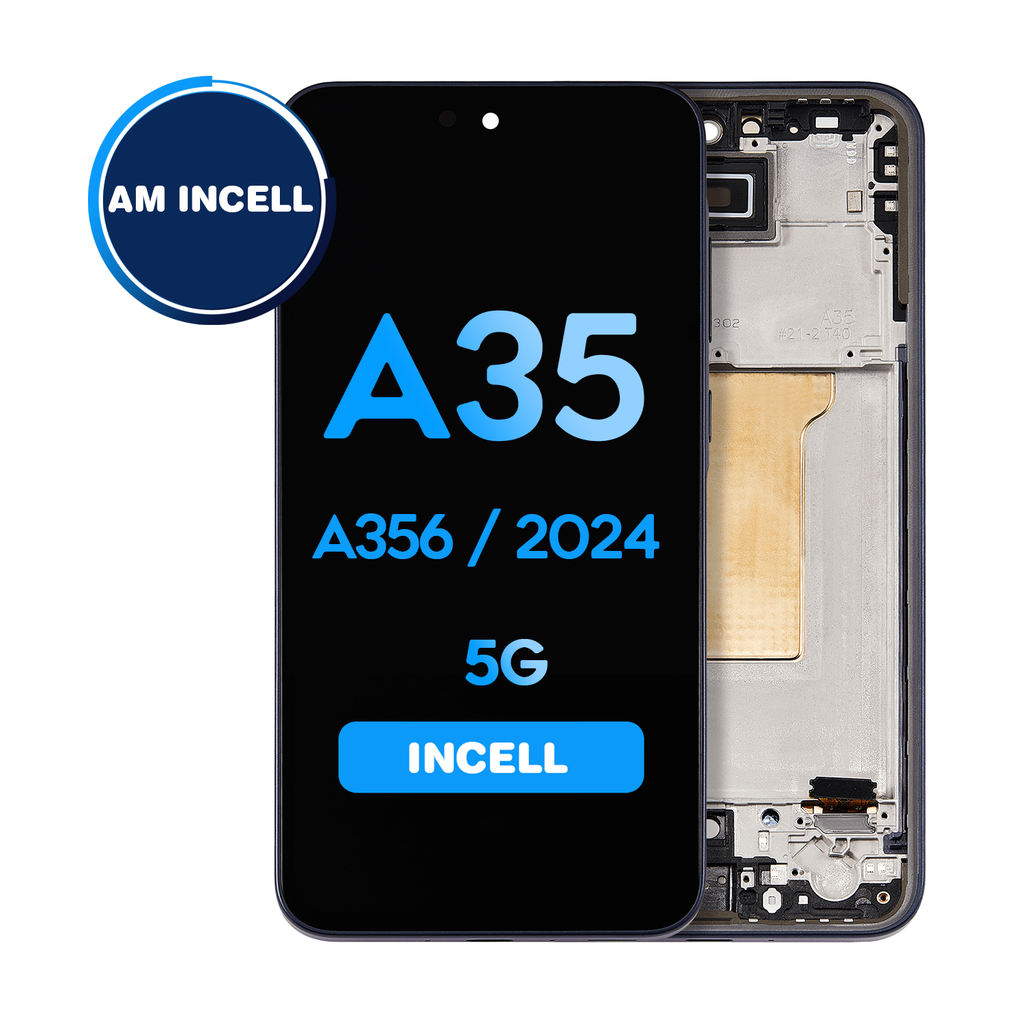 LCD Assembly With Frame For Samsung Galaxy A35 5G (A356 / 2024) - Navy (Aftermarket / Incell)