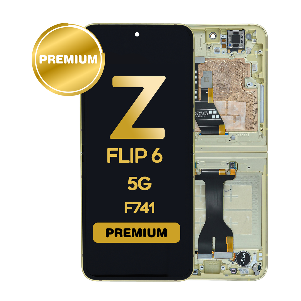 OLED Assembly (Inner) for Samsung Galaxy Z Flip 6 5G (F741) With Frame - Yellow (Premium)