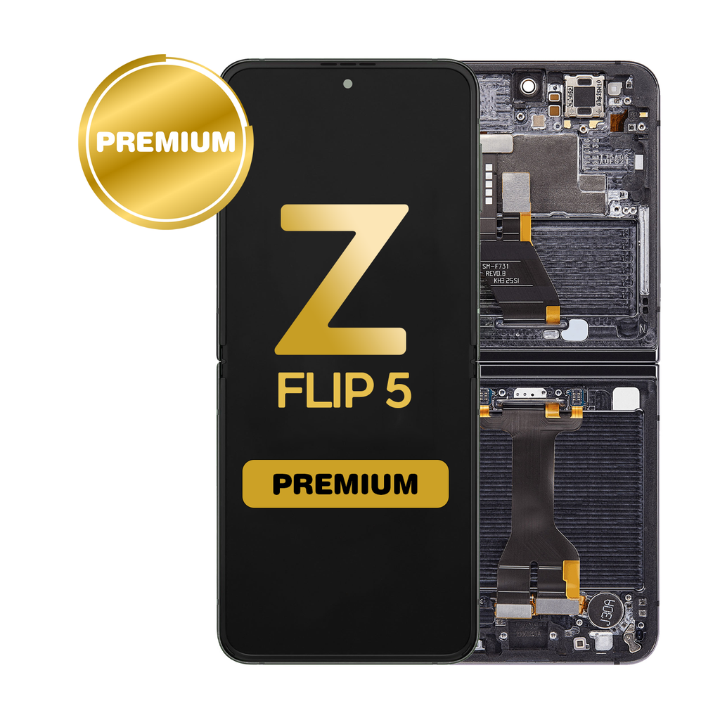 OLED Assembly (Inner) for Samsung Galaxy Z Flip 5 5G (F731) With Frame - Graphite (Premium)