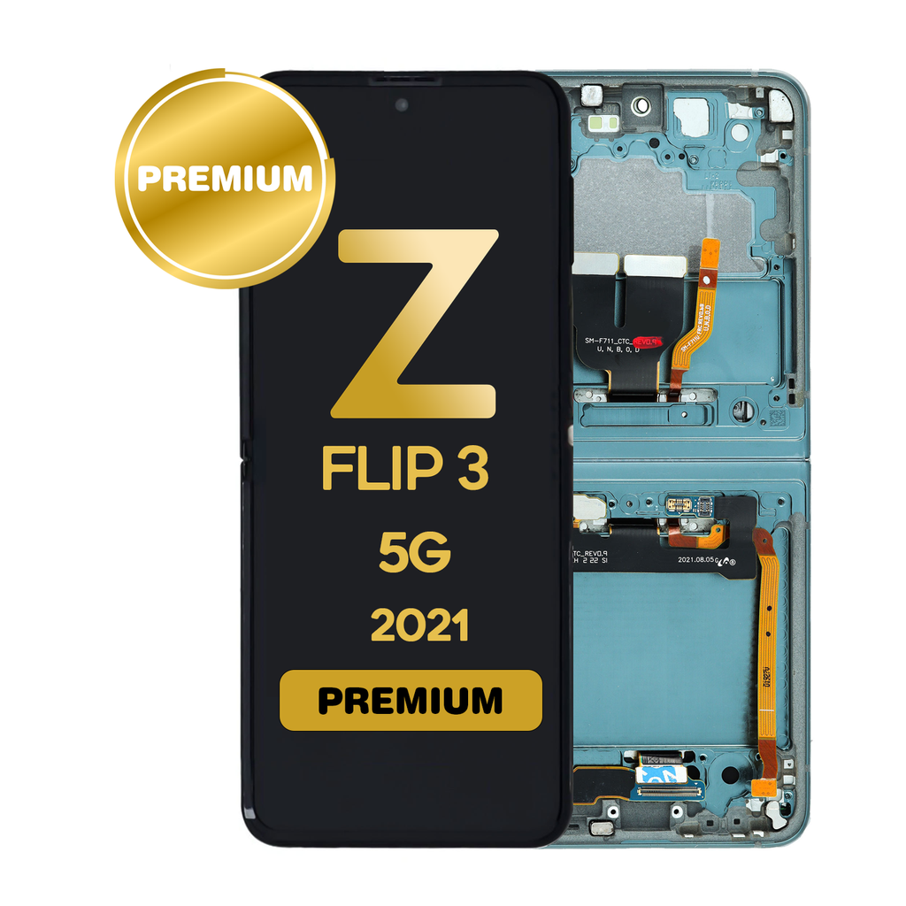 OLED Assembly (Inner) for Samsung Galaxy Z Flip 3 5G (F711) With Frame - Green (Premium)