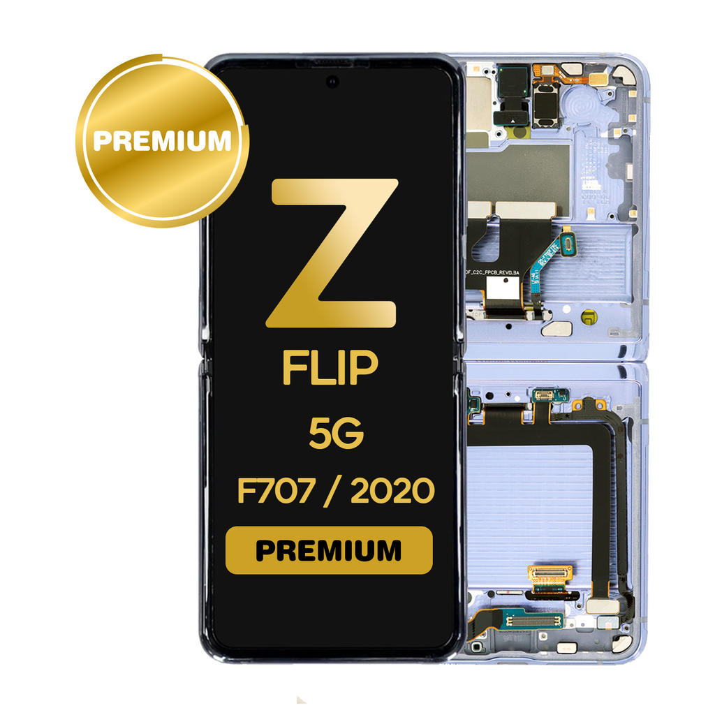 OLED Assembly (Inner) for Samsung Galaxy Z Flip 5G (F707) With Frame - Purple (Premium)