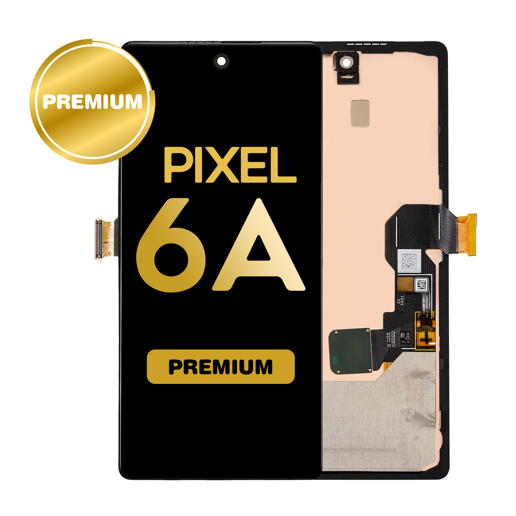 OLED Assembly for Google Pixel 6A with frame - with fingerprint sensor - All Colors (Premium)
