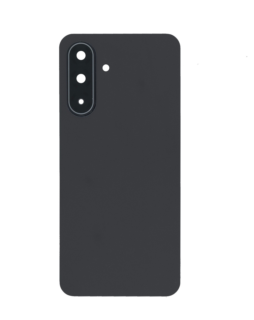 Back Cover Glass With Camera Lens And Adhesive For Samsung Galaxy A17 5G (A176 / 2025) (No Logo) (Black)