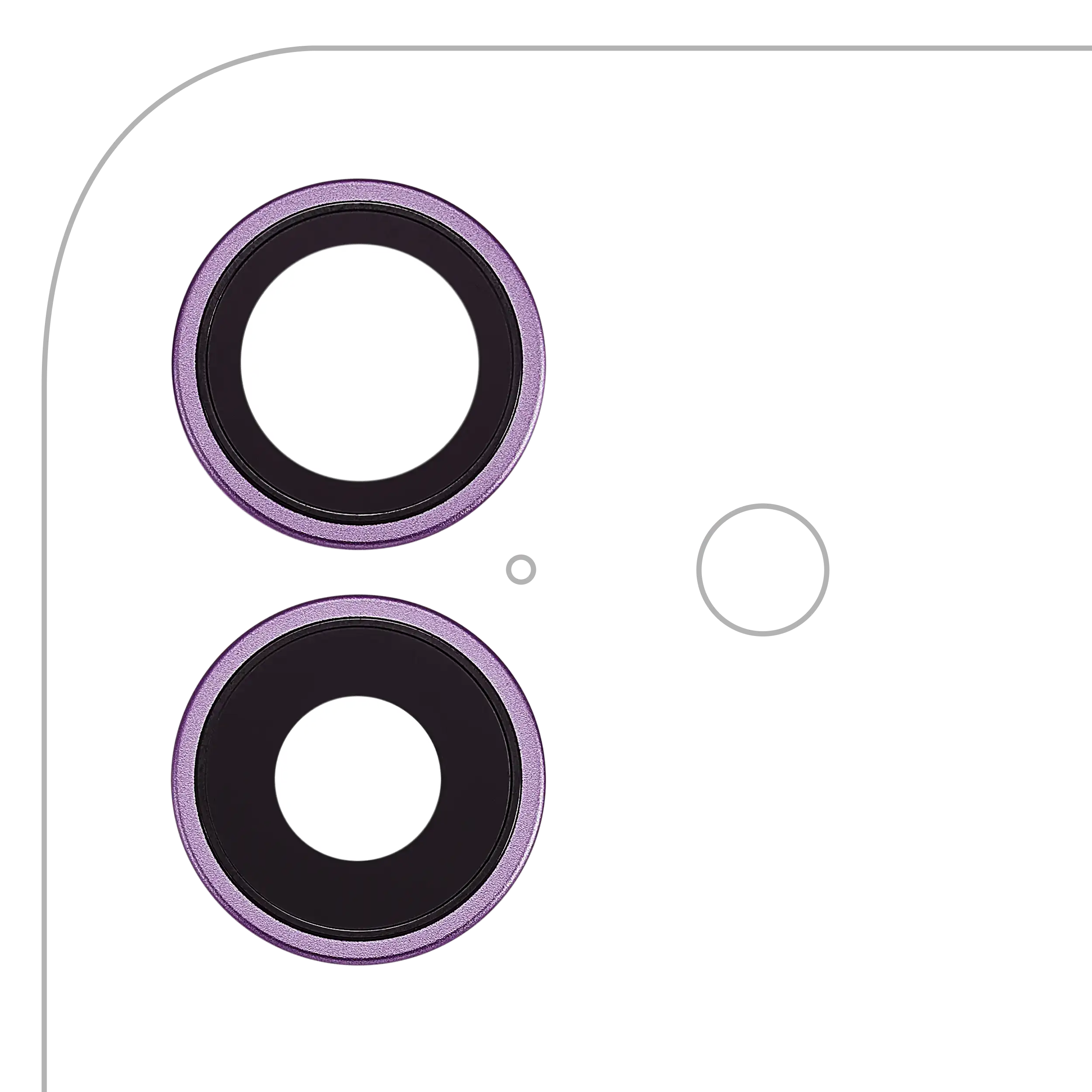 Back Camera Lens With Bracket / Bezel For iPhone 17 (Premium) (Purple)