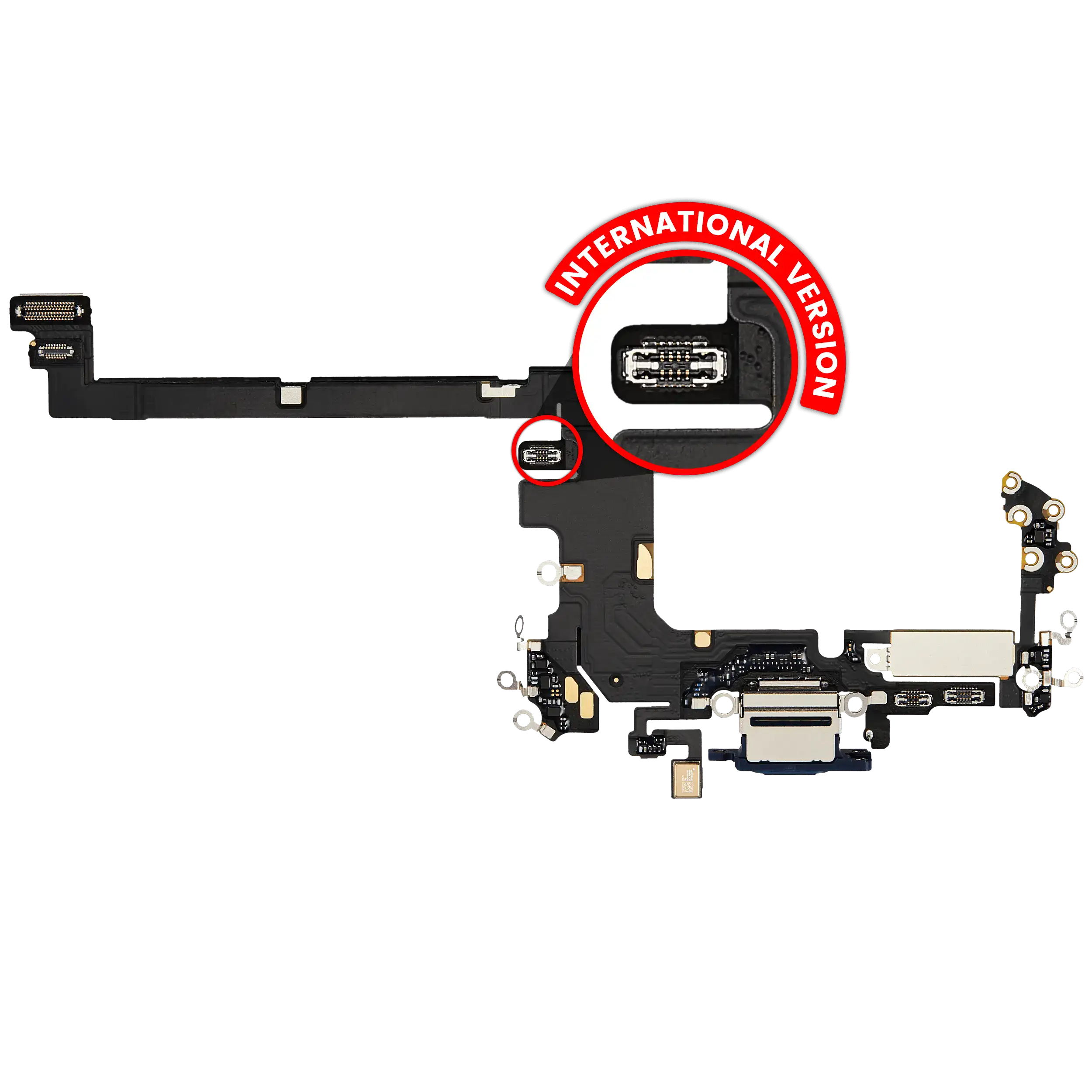 [SP-I17P-CPFC-INT-BL] Charging Port Flex Cable for iPhone 17 Pro (Premium) (International Version) (Deep Blue)
