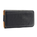 Horizontal Pouch Case Textured Leather Black - Small