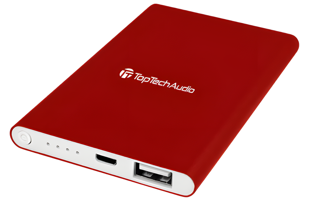TopTech Light Rechargeable 10000 mAh Power Bank  (Red)