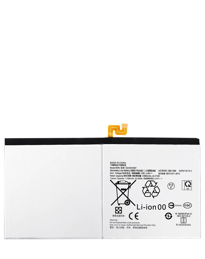 Battery For Samsung Galaxy Tab S9 Ultra 14.6" (2023) (X910 / X916B) (EB-BX916ABY) (Ground Shipping Only)