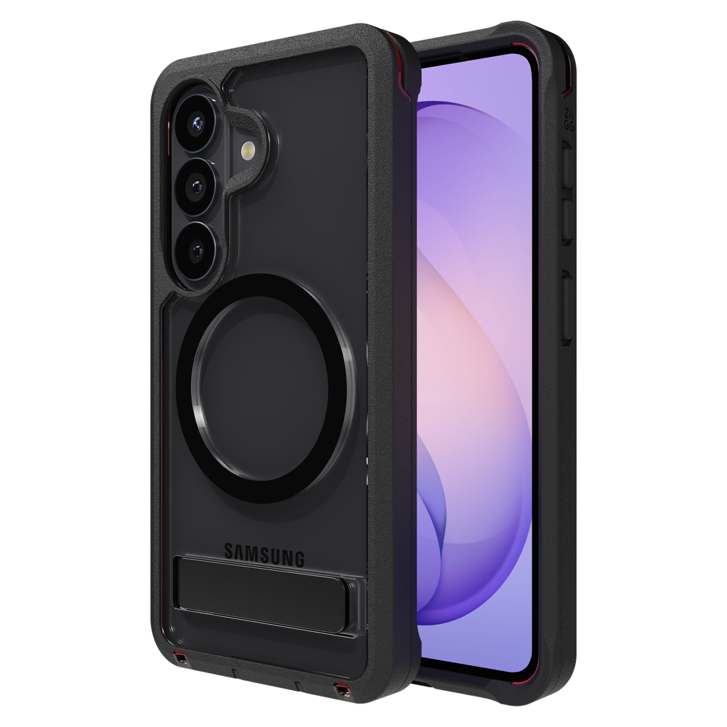 Zagg - Rainier Snap Case With Kickstand For Samsung Galaxy S26 - Smoke Black