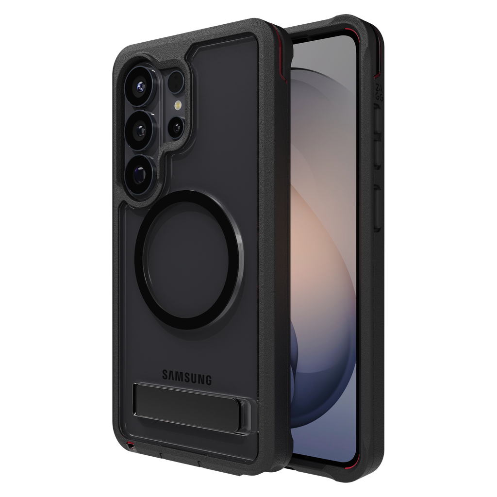 Zagg - Rainier Snap Case With Kickstand For Samsung Galaxy S26 Ultra - Smoke Black