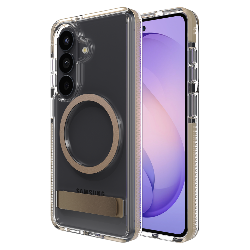 Zagg - Santa Cruz Snap Case With Kickstand For Samsung Galaxy S26 - Titanium Gray