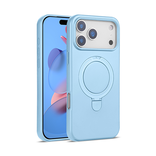 Premium Silicone Stand Case with Magsafe for iPhone 13 ProMax / 12 ProMax - Blue