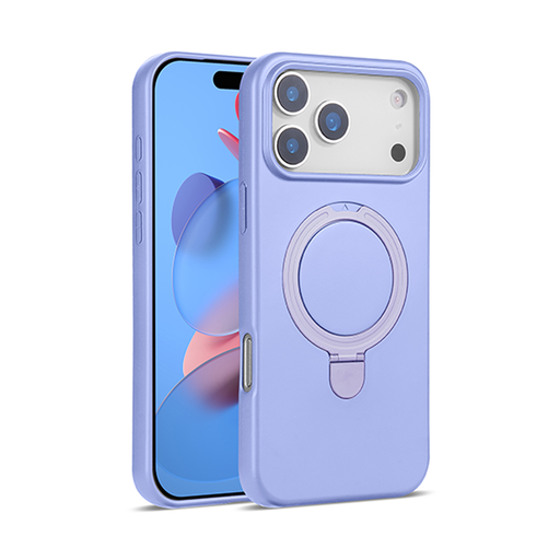 Premium Silicone Stand Case with Magsafe for iPhone 14 Pro - Lilac