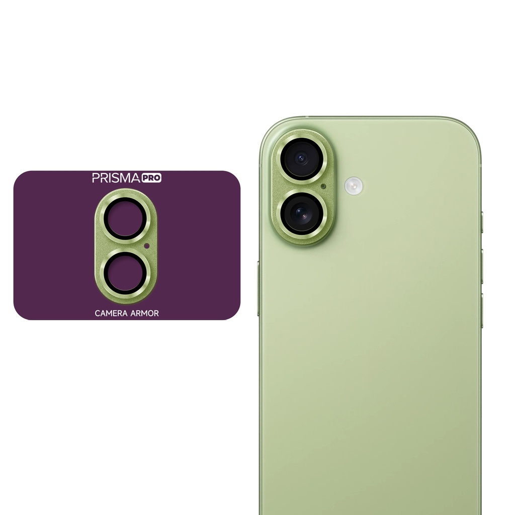 Prisma Pro Shield - Back Camera Metal Tempered Glass for iPhone 17 - Green
