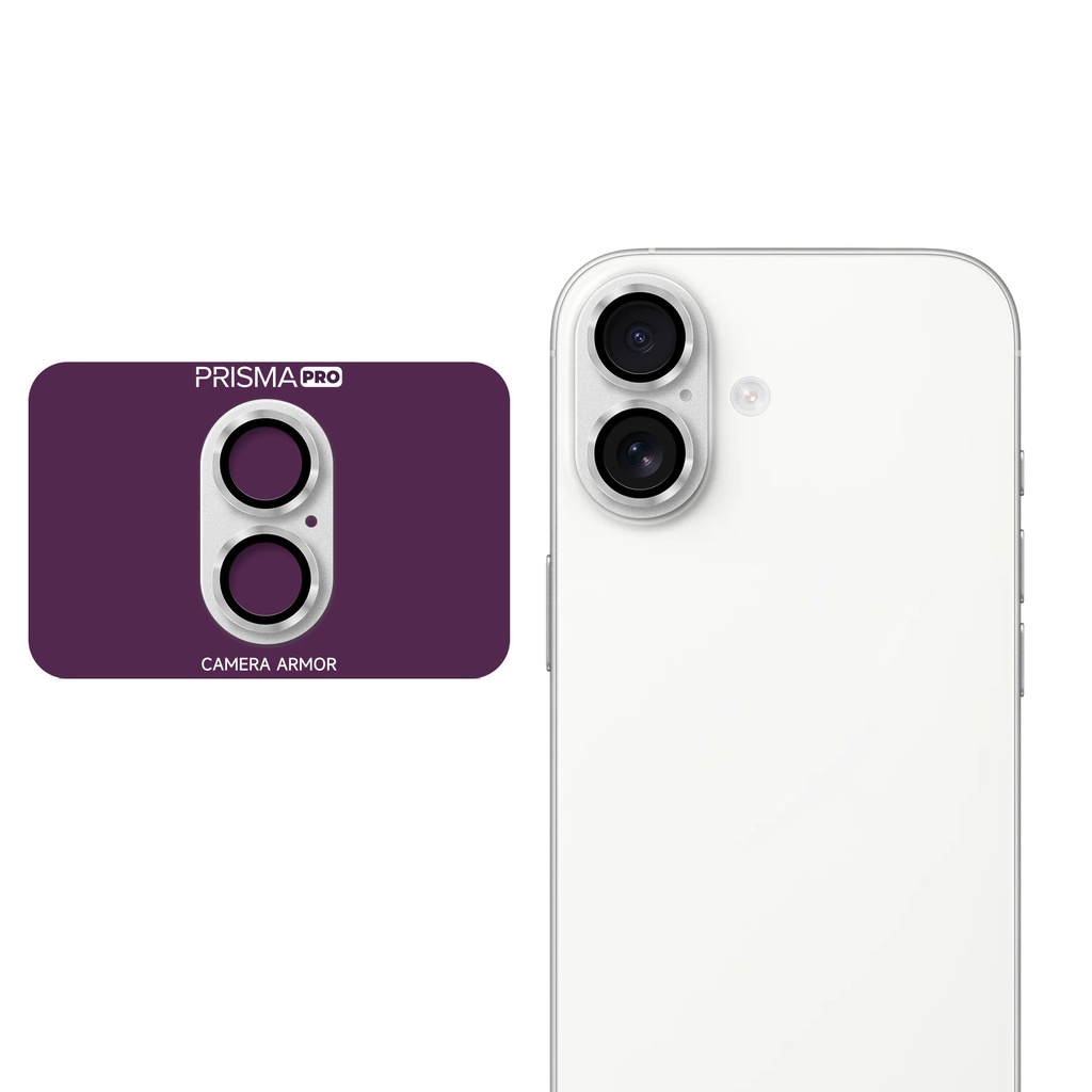 Prisma Pro Shield - Back Camera Metal Tempered Glass for iPhone 17 - Silver