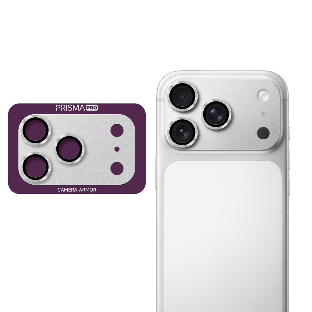 [PP-I17P-BCGM-SI] Prisma Pro Shield - Back Camera Metal Tempered Glass for iPhone 17 Pro - Silver