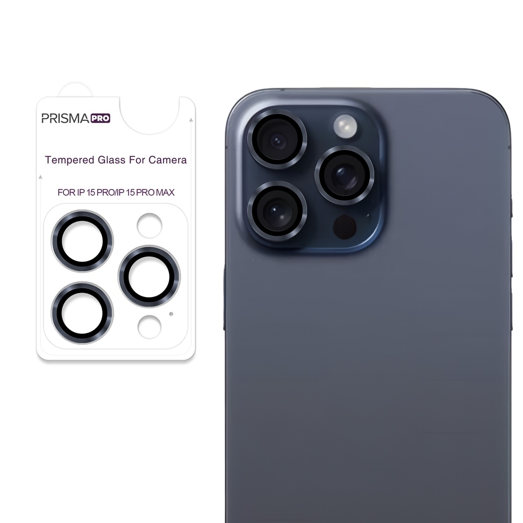 Prisma Pro Shield - Ring Camera Lens w/HD Tempered Glass  for iPhone 15 Pro / 15 Pro Max (Blue)