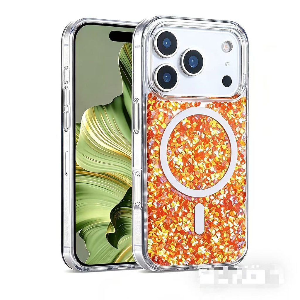 Magsafe Glitter Case for iPhone 17 Pro - Orange