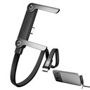 Fast Charger Cable with Built-in Folding Phone Stand USB-C to USB-C (Black)