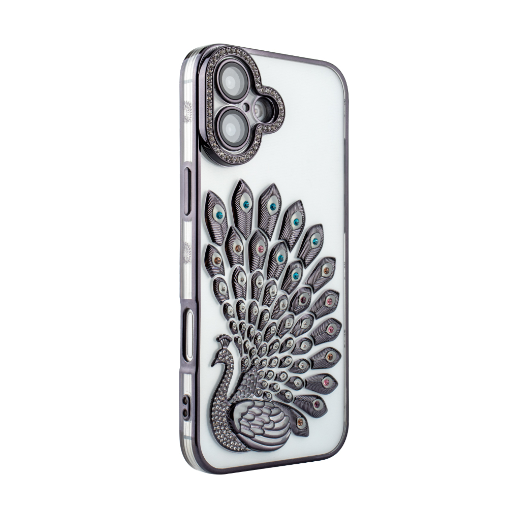 Crystal Plume Case for iPhone 16 Plus - Black