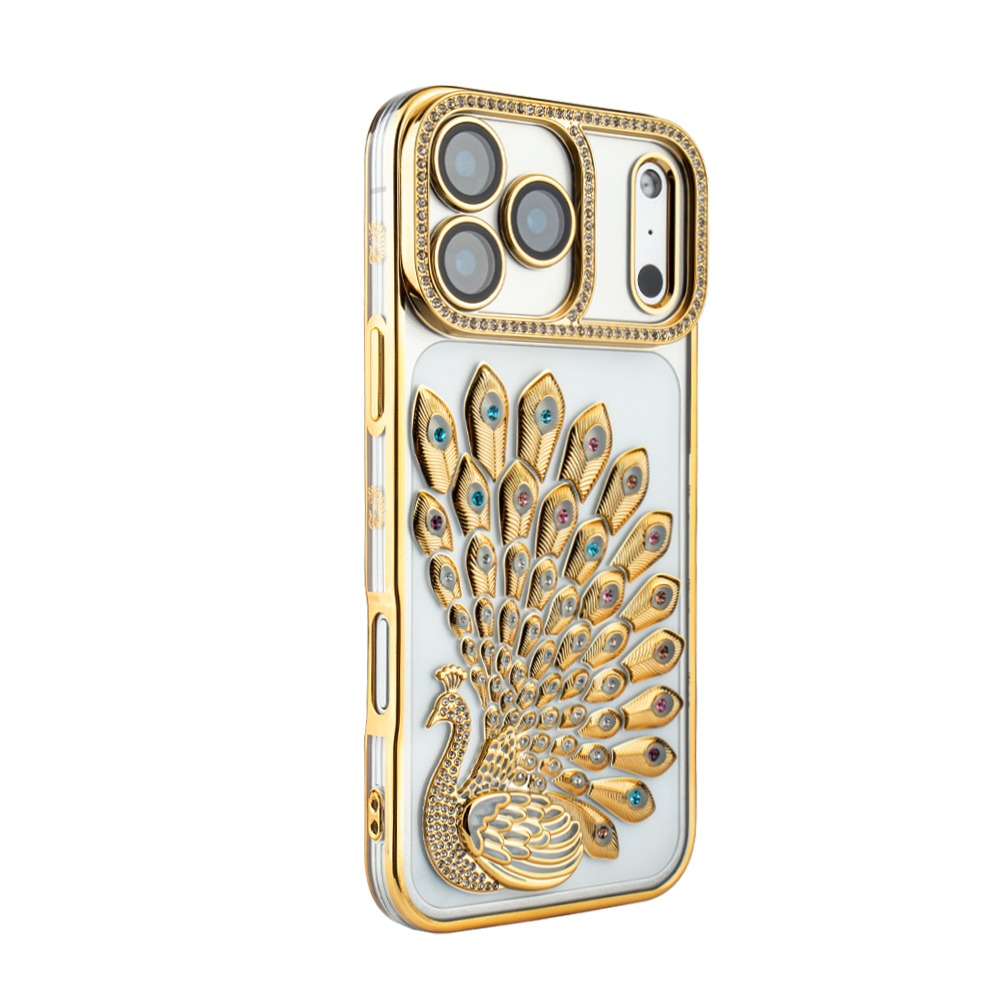 Crystal Plume Case for iPhone 17 Pro - Gold
