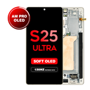 OLED Assembly for Samsung Galaxy S25 Ultra (S938) with Frame - Pink Gold (Aftermarket Pro - Soft OLED / 120Hz)
