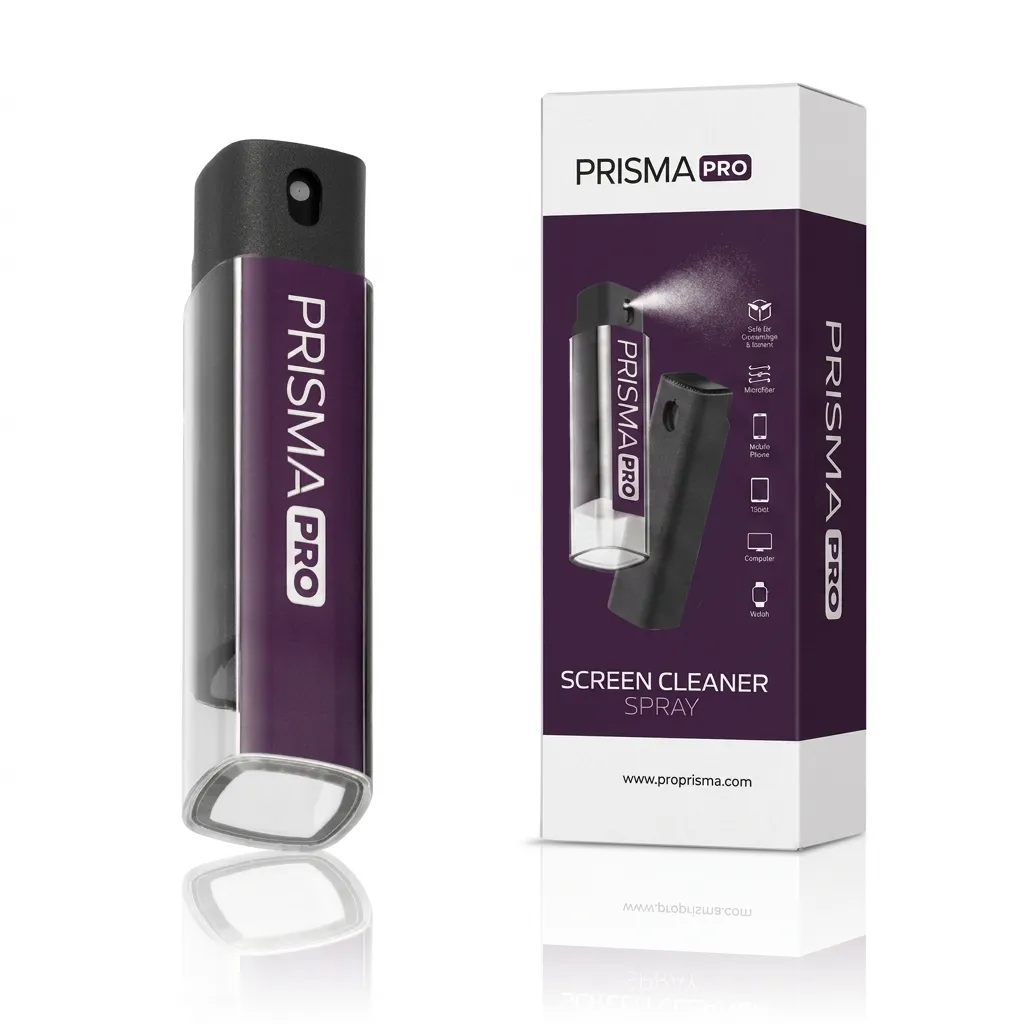 Prisma Pro Shield - Compact Screen Cleaner Featuring Microfiber Coated Body and Acrylic Cover
