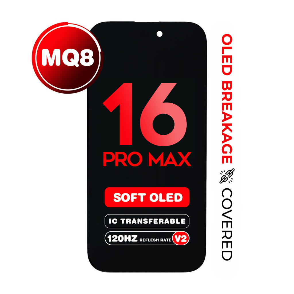 OLED Assembly for iPhone 16 Pro Max - 120 Hz (MQ8 v2 / Soft OLED) (IC Transferable)