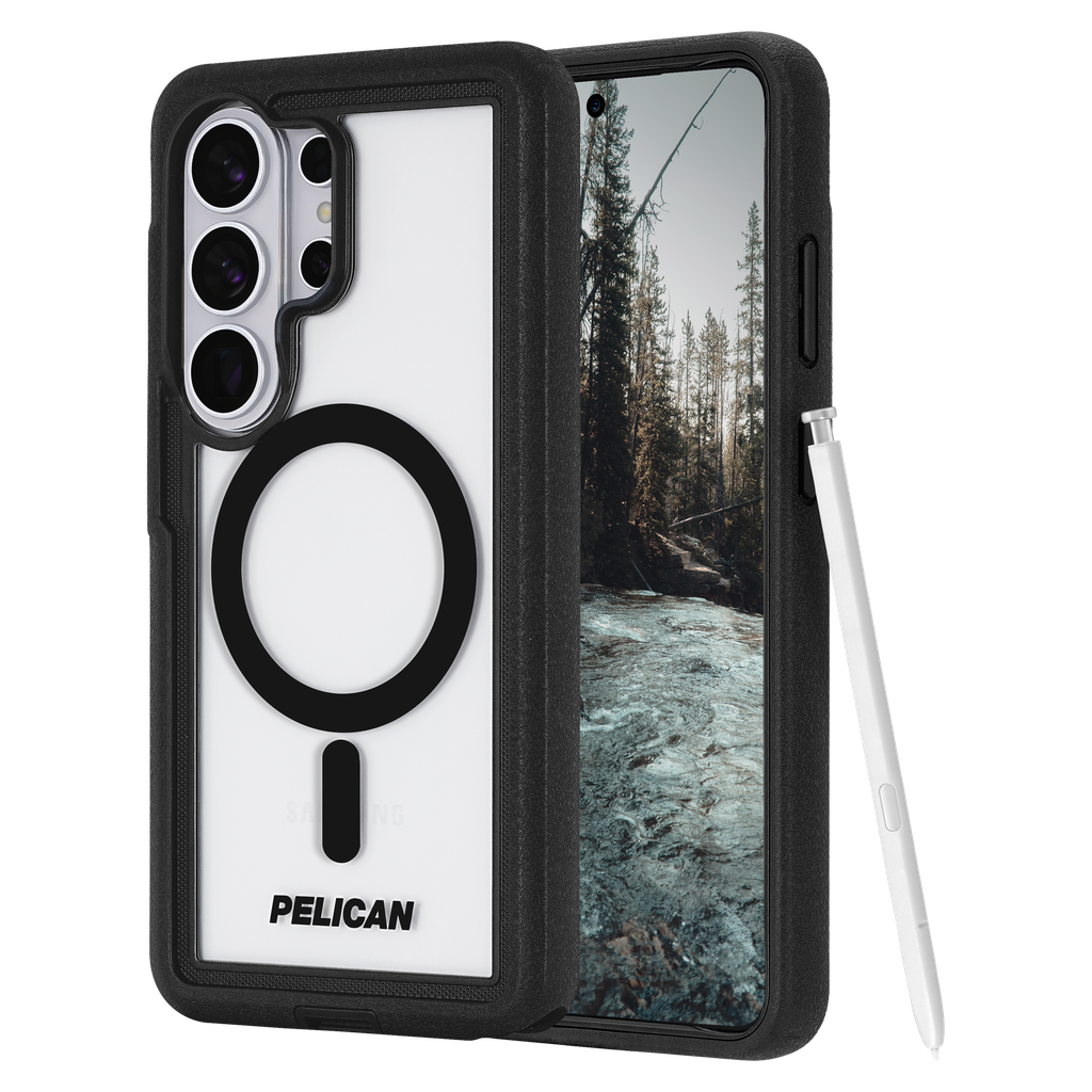 Pelican - Voyager Case With Magnet And Holster For Samsung Galaxy S26 Ultra - Black And White