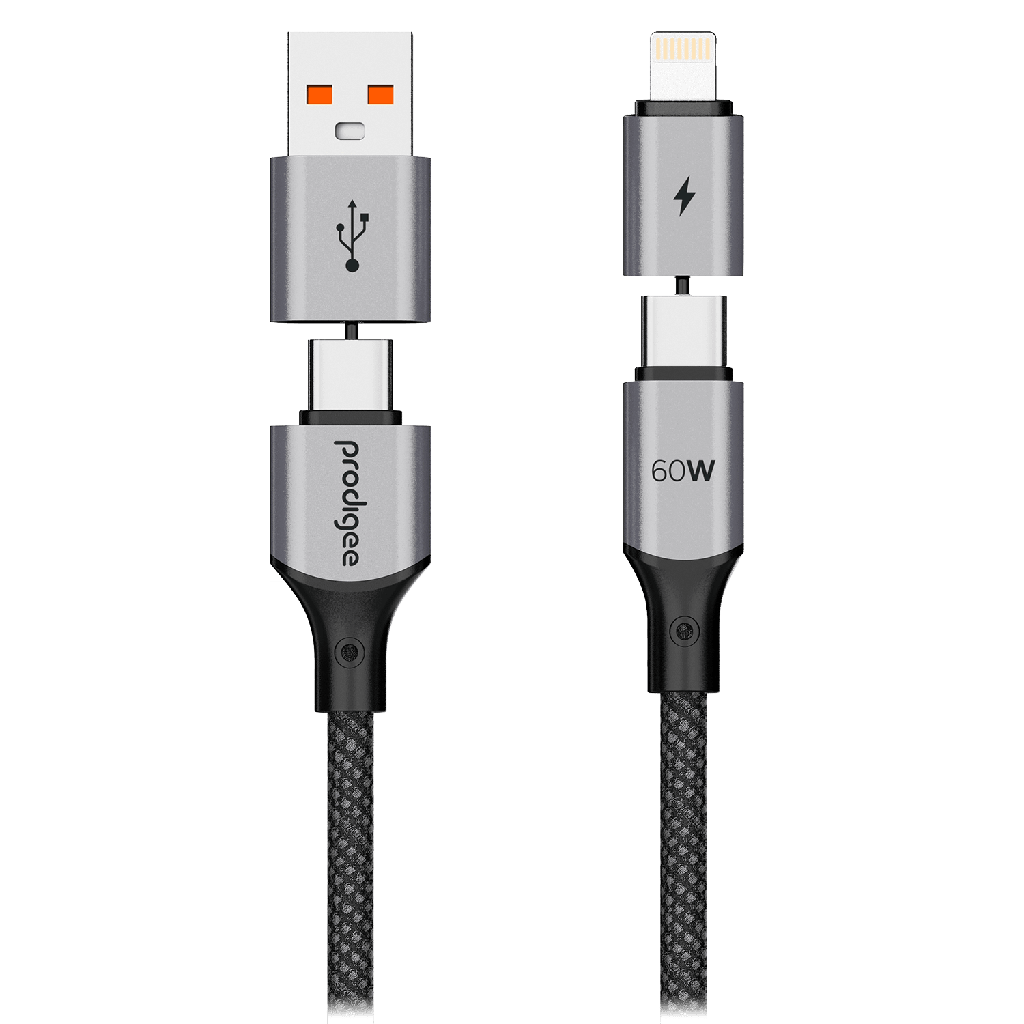 Prodigee - Energee 4 In 1 Flex Cable 60w - Black