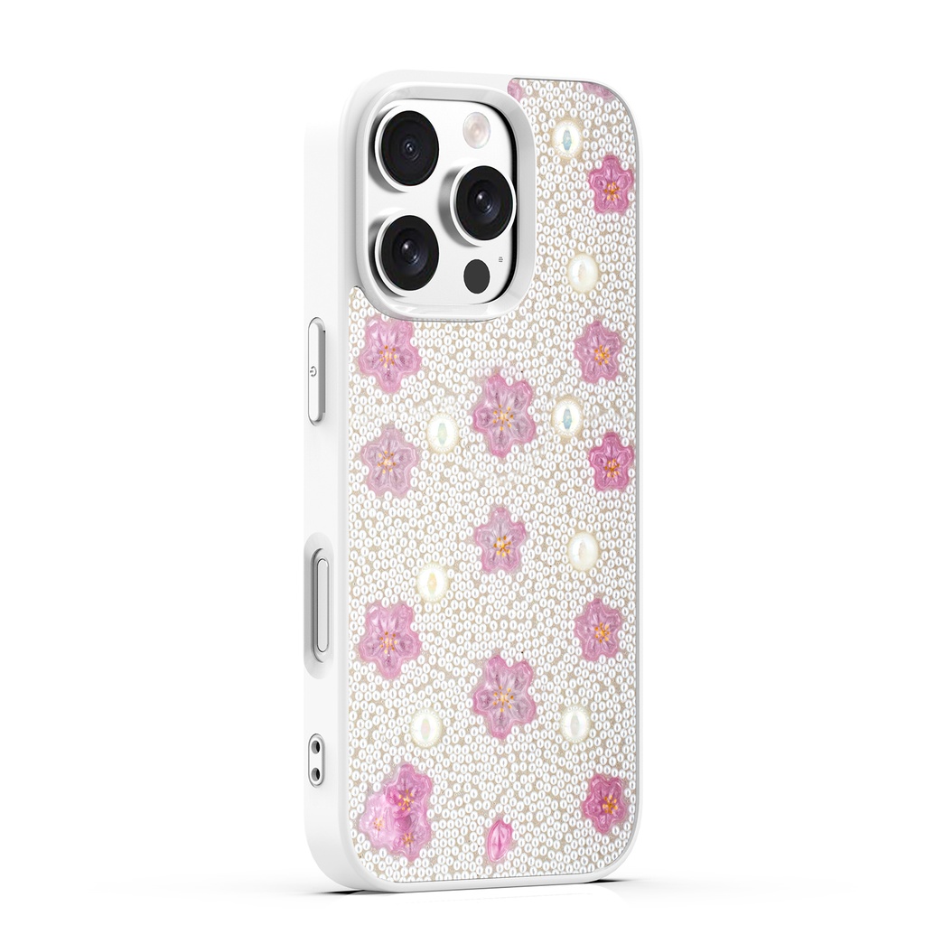 [CS-I13P-BBC-WH] BeadBlossom Case for iPhone 13 Pro - White