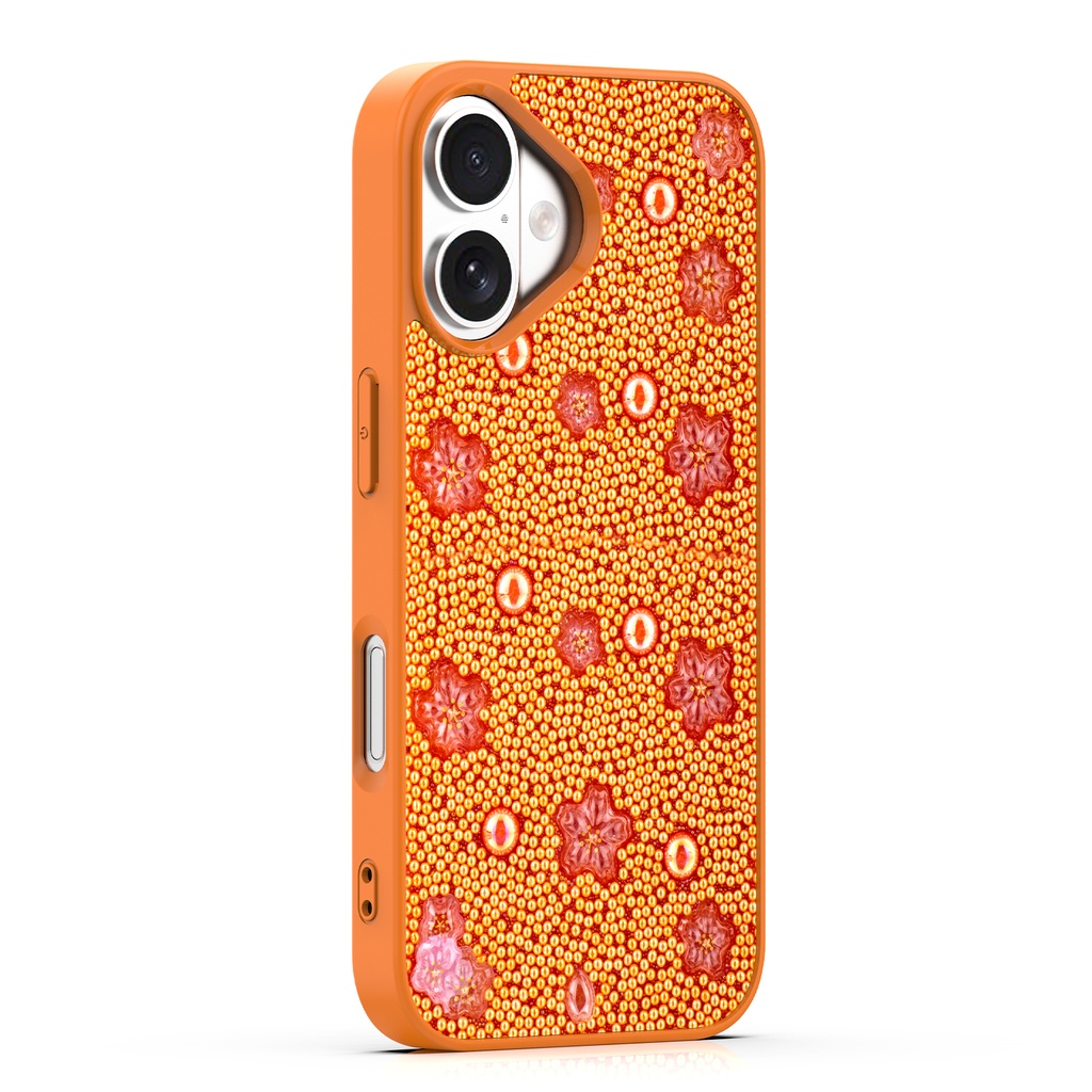 BeadBlossom Case for  iPhone 17 - Orange