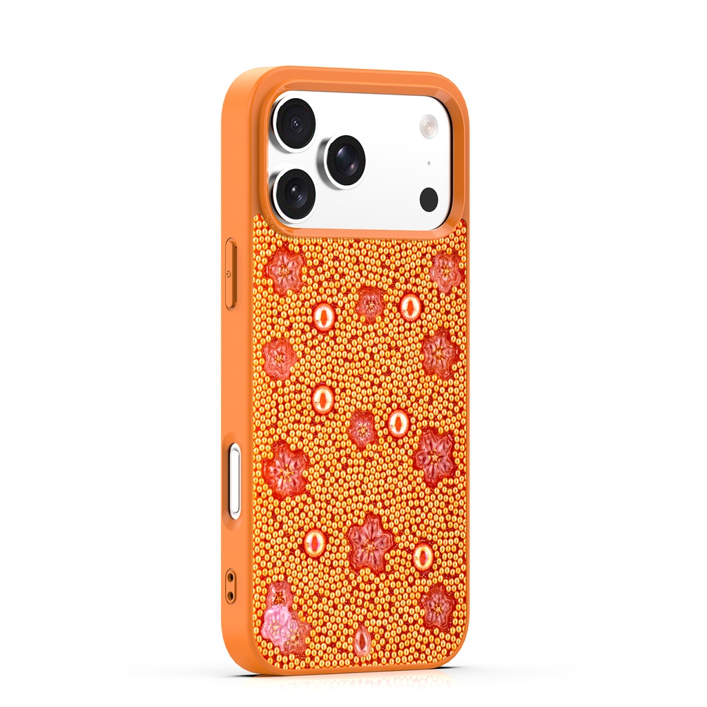 BeadBlossom Case for  iPhone 17 Pro - Orange