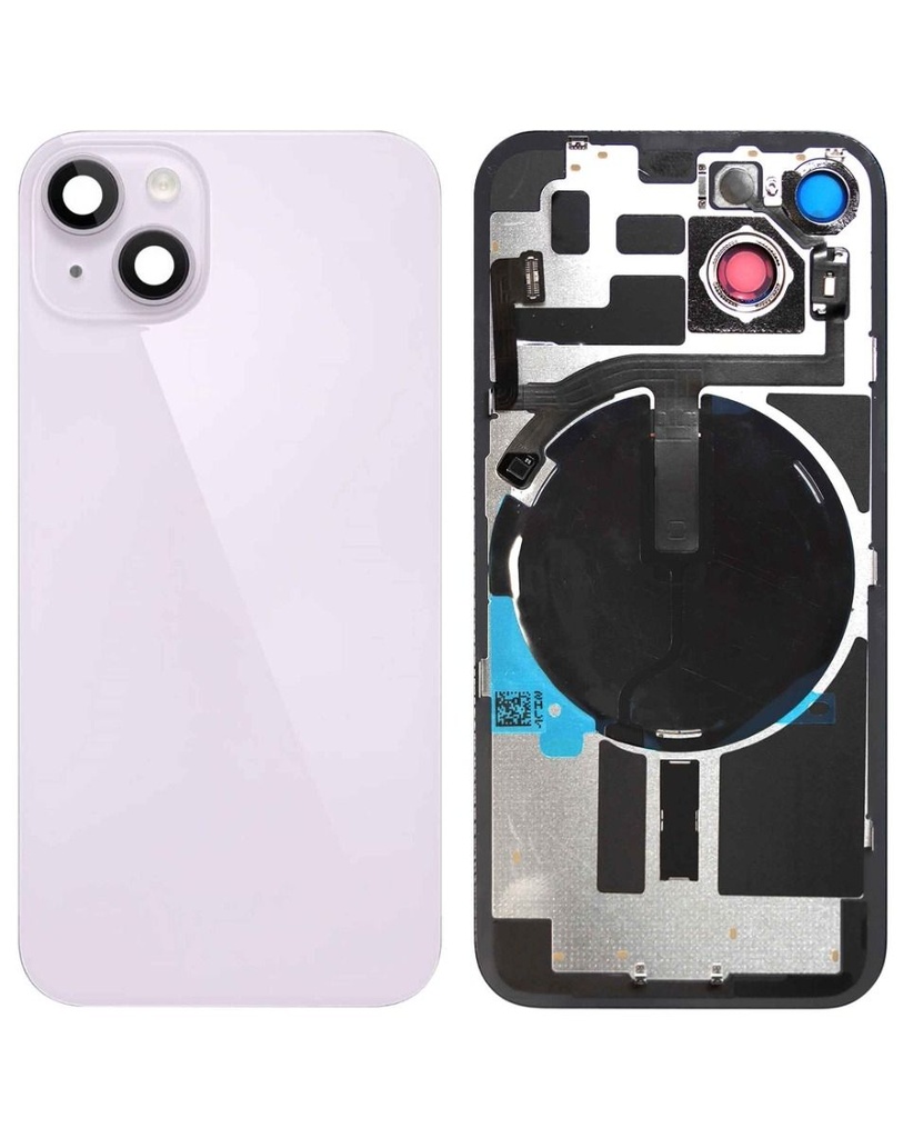 Back Glass with MagSafe Magnet / NFC / Flashlight Flex for iPhone 14 (No Logo) (Purple)