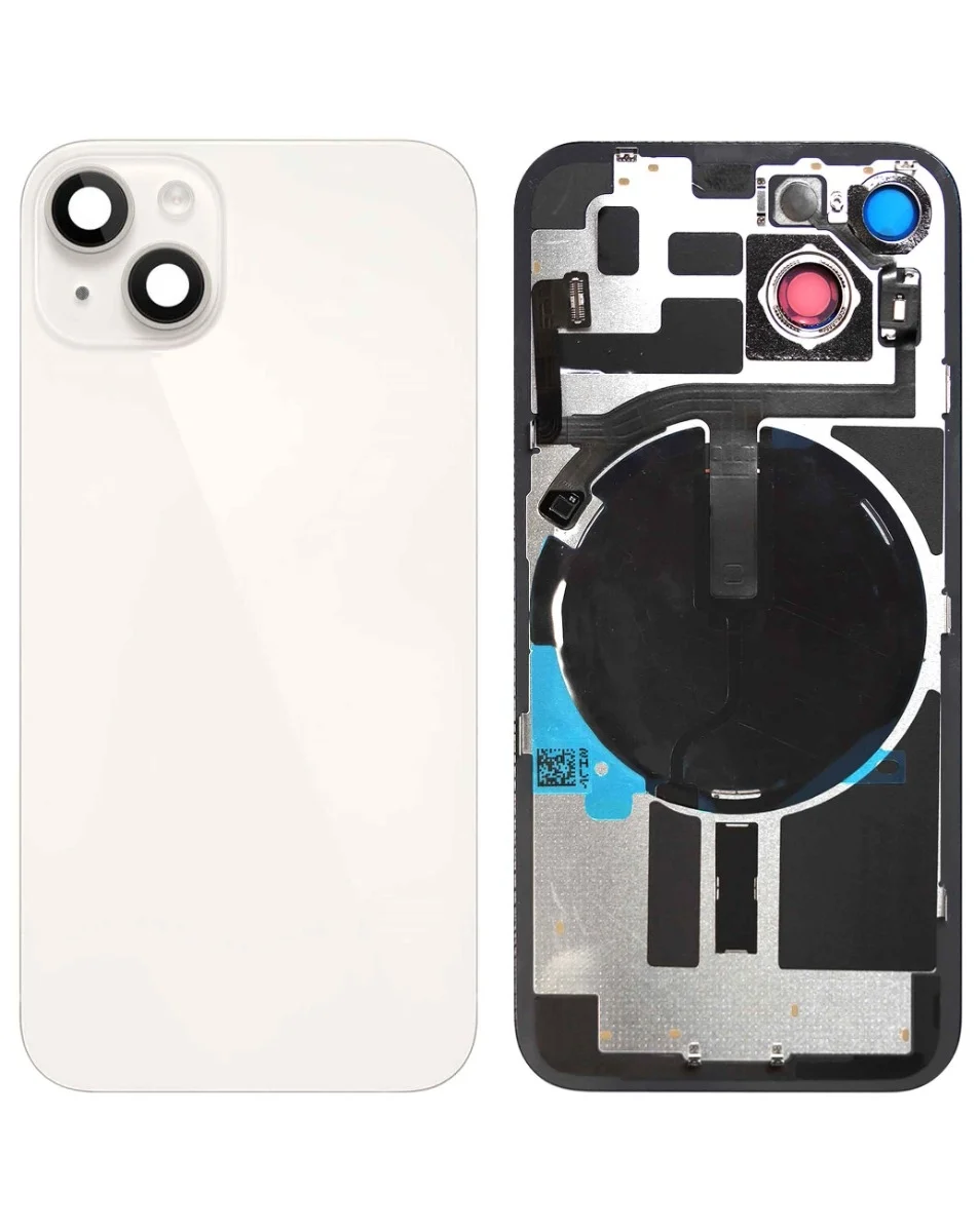 Back Glass with MagSafe Magnet / NFC / Flashlight Flex for iPhone 14 (No Logo) (Starlight)