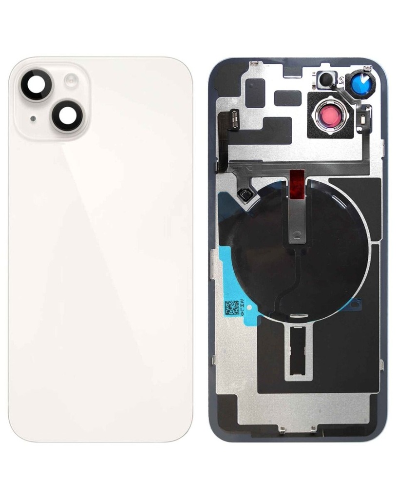 Back Glass with MagSafe Magnet / NFC / Flashlight Flex for iPhone 14 Plus (No Logo) (Starlight)