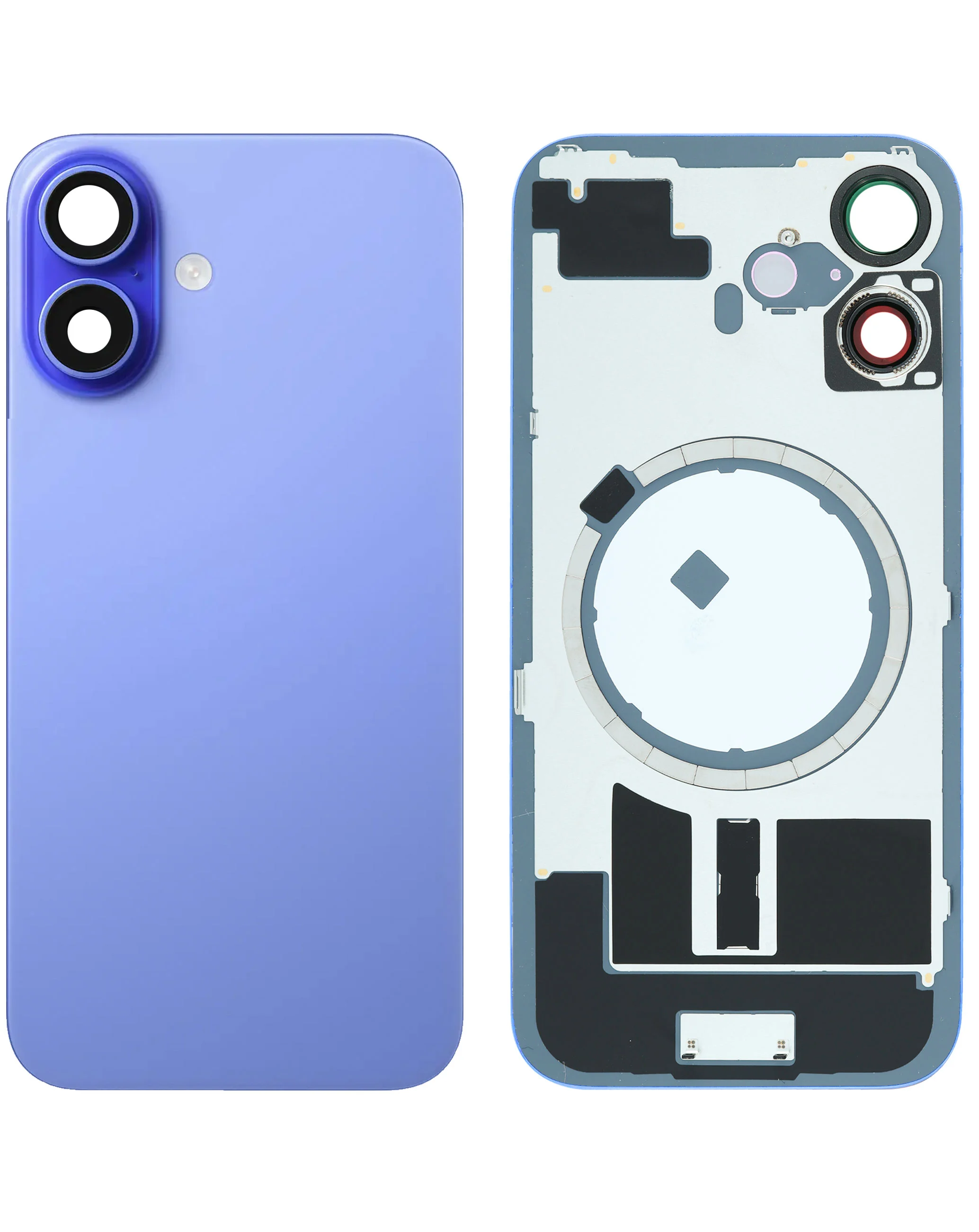 Back Glass with MagSafe Magnet for iPhone 16 (No Logo) (Ultramarine)